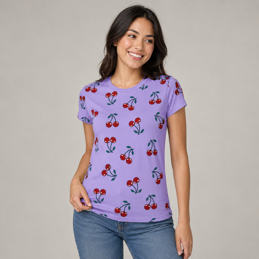 Women’s Cherry Pop Printed Tee