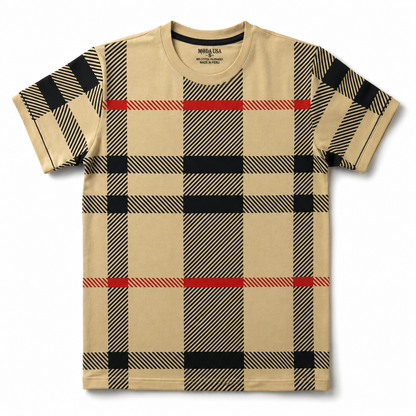 Men’s Plaid Pattern Short Sleeve Tee