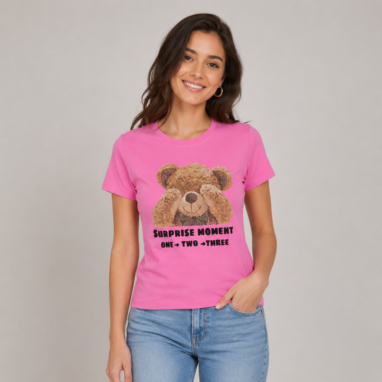 Women’s Sparkle Bear Graphic Tee