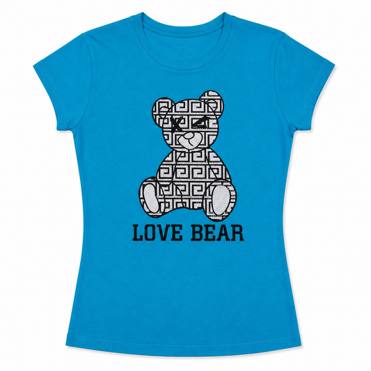 Women’s Love Bear Rhinestone Tee