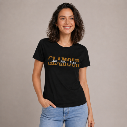 Women’s Glamour LA Glitter Tee